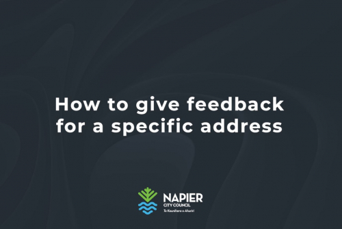 Giving feedback on an address 