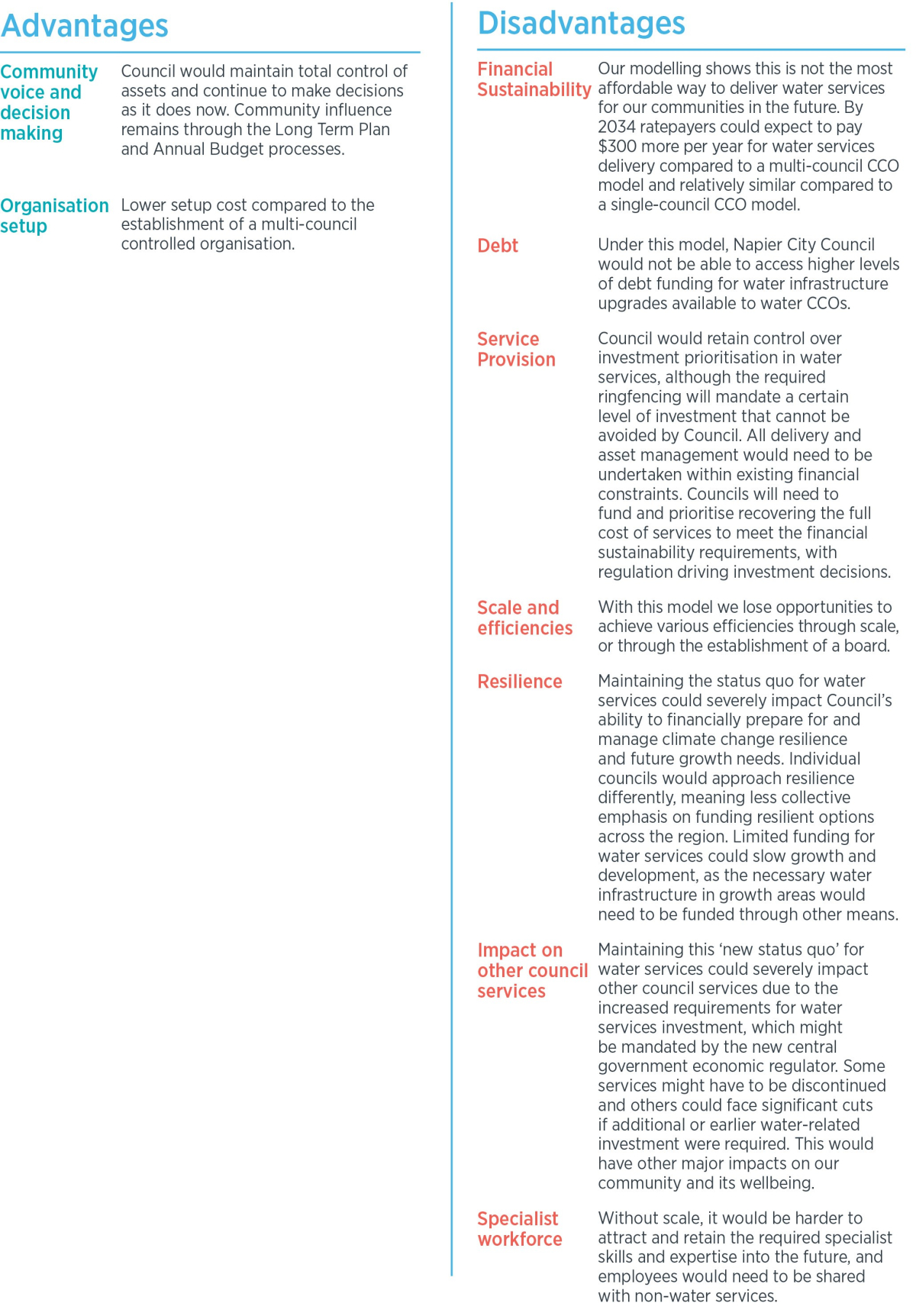 Advantages Disadvantages OPT3